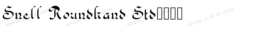 Snell Roundhand Std字体转换